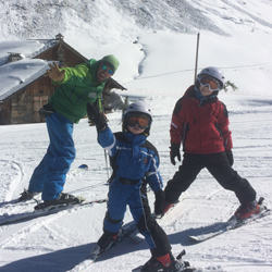 Private group ski lessons