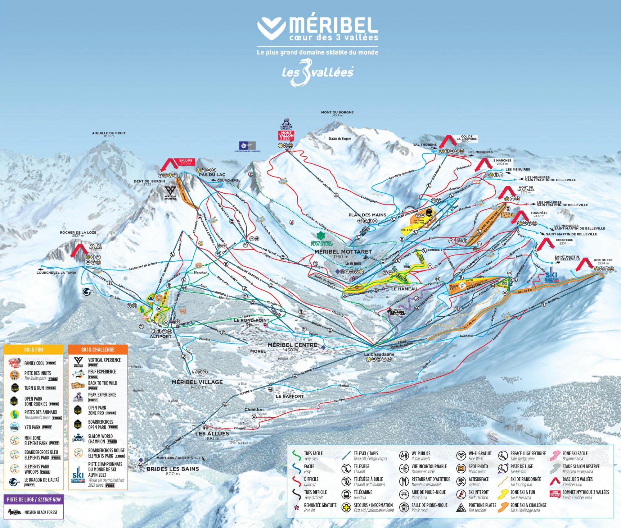 Ski With Ease Meribel Piste Map 22_23